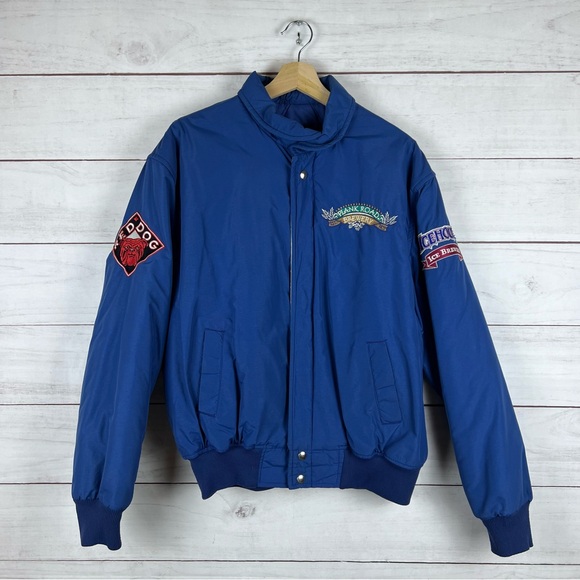 Vintage Red Dog Plank Road Brewery Embroidered Jacket Large - Picture 2 of 7